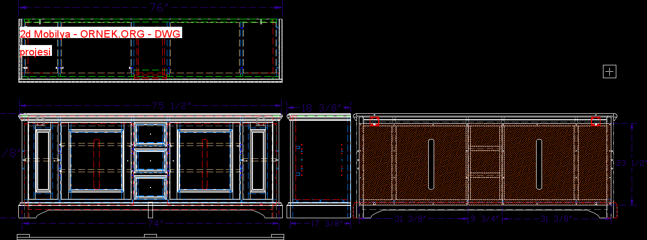 Proje Sitesi Raf Autocad Projesi