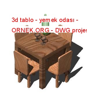 Proje Sitesi D Tablo Yemek Odas Autocad Projesi