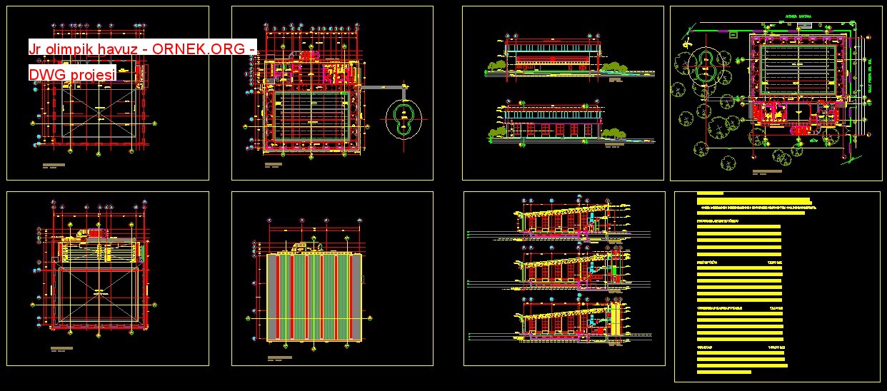 Proje Sitesi Jr Olimpik Havuz Autocad Projesi