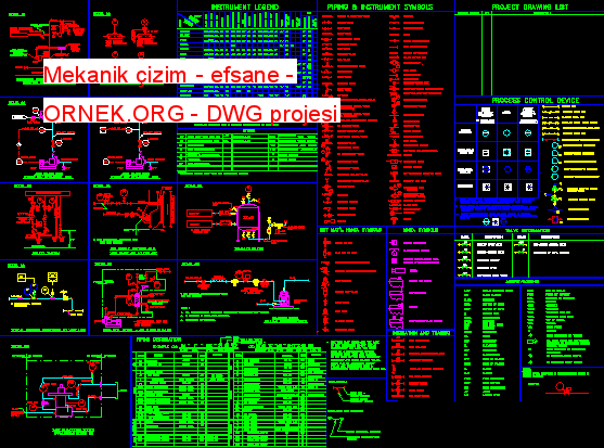Proje Sitesi Mekanik Izim Efsane Autocad Projesi