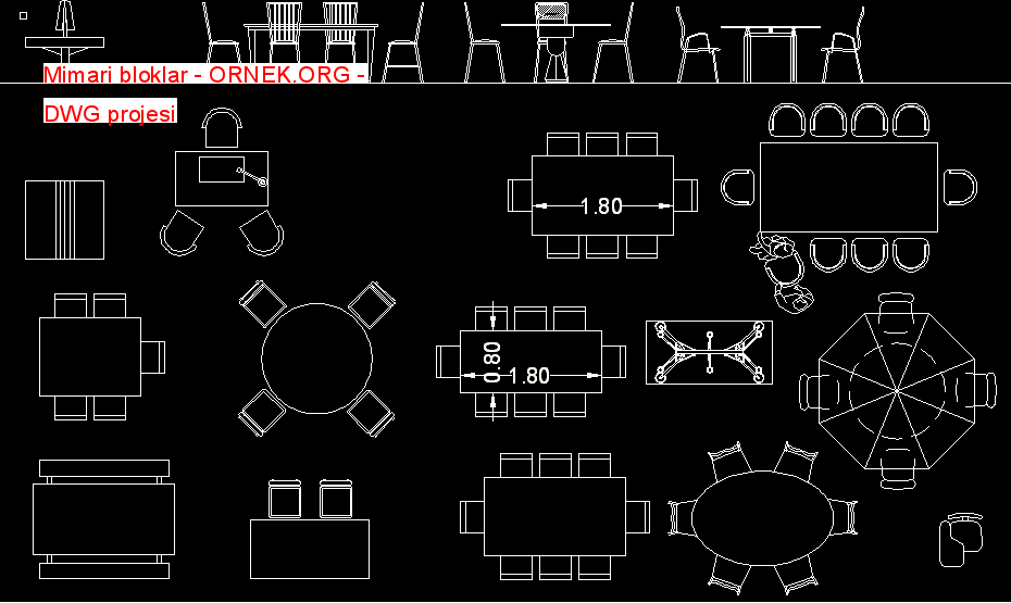 Proje Sitesi Mimari Bloklar Autocad Projesi