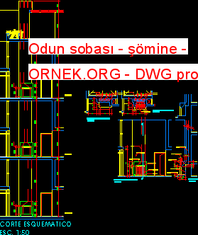 Proje Sitesi Odun Sobas Mine Autocad Projesi