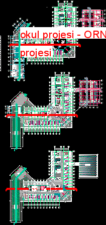 Proje Sitesi Okul Projesi Autocad Projesi