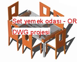 Proje Sitesi Set Yemek Odas Autocad Projesi