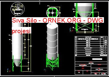 Proje Sitesi Sıva Silo Autocad Projesi