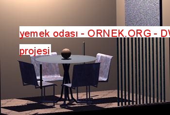 Proje Sitesi Yemek Odas Autocad Projesi