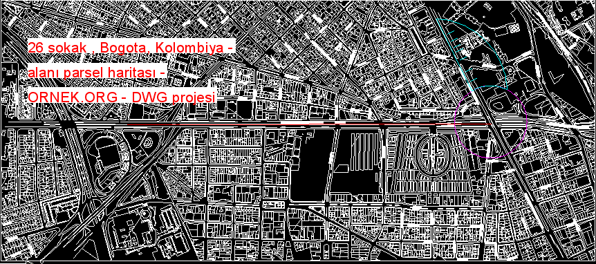 26 sokak , Bogota, Kolombiya - alanı parsel haritası
