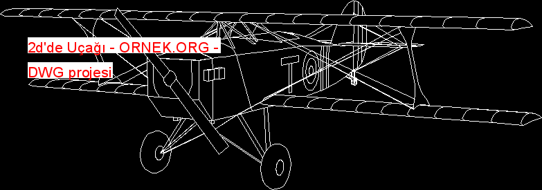 2d'de Uçağı Autocad Çizimi