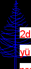 2d iğne yapraklı ağaç - yükseklik Autocad Çizimi