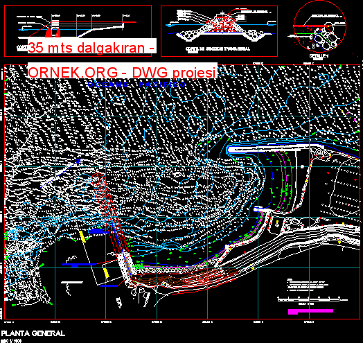 35 mts dalgakıran Autocad Çizimi