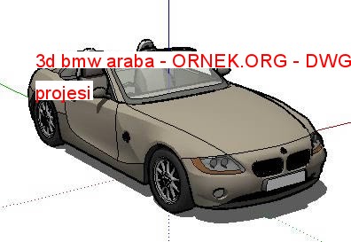 3d bmw araba Autocad Çizimi