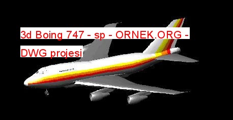 3d Boing 747 - sp Autocad Çizimi