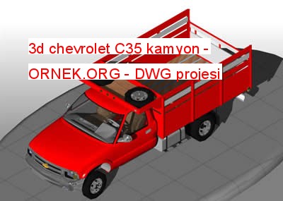 3d chevrolet C35 kamyon Autocad Çizimi