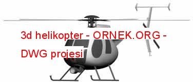 3d helikopter Autocad Çizimi