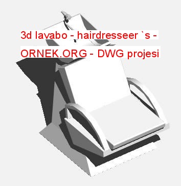 3d lavabo - hairdresseer s Autocad Çizimi