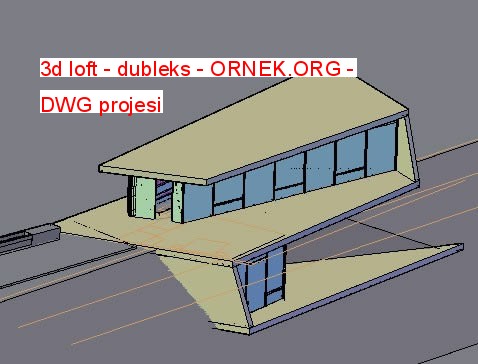 3d loft - dubleks Autocad Çizimi