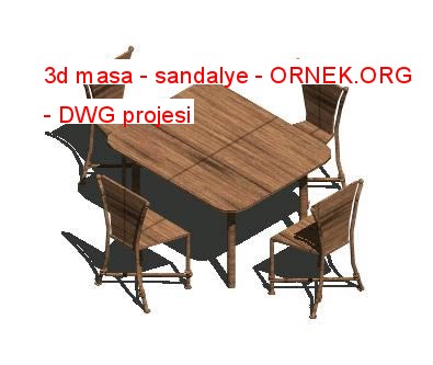 3d masa - sandalye