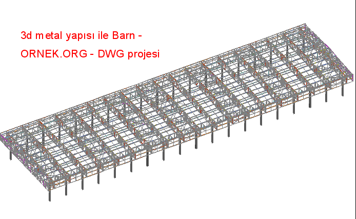 3d metal yapısı ile Barn