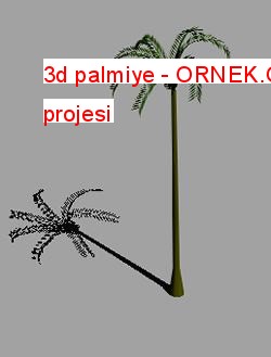 3d palmiye Autocad Çizimi