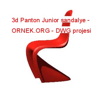 3d Panton Junior sandalye Autocad Çizimi