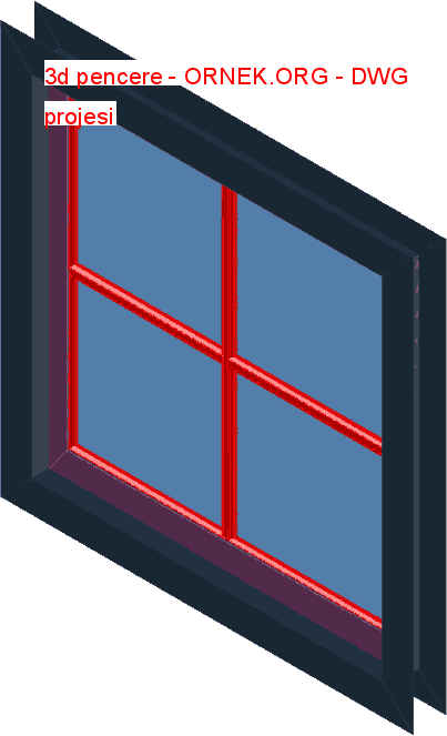 3d pencere Autocad Çizimi