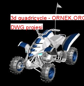 3d quadricycle Autocad Çizimi