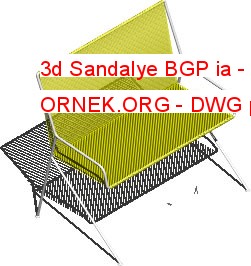 3d Sandalye BGP ia - Autocad Çizimi