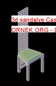 3d sandalye Cassina