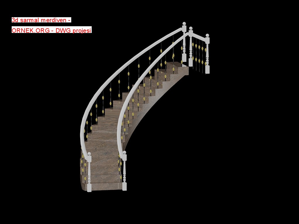 3d sarmal merdiven
