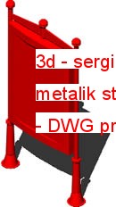 3d - sergi advetising için metalik struture Autocad Çizimi