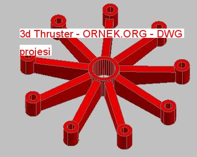 3d Thruster Autocad Çizimi
