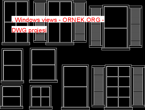 , Windows views Autocad Çizimi