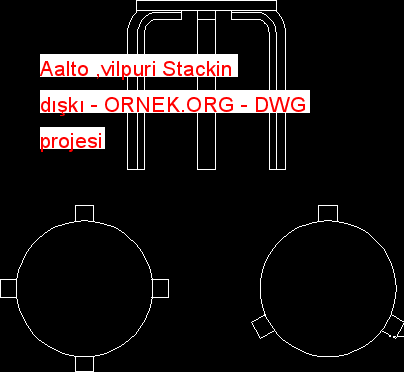 Aalto ,vilpuri Stackin dışkı Autocad Çizimi