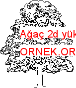 Ağaç 2d yükseklik Autocad Çizimi