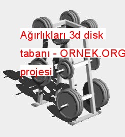 Ağırlıkları 3d disk tabanı Autocad Çizimi