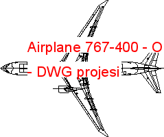 Airplane 767-400 Autocad Çizimi