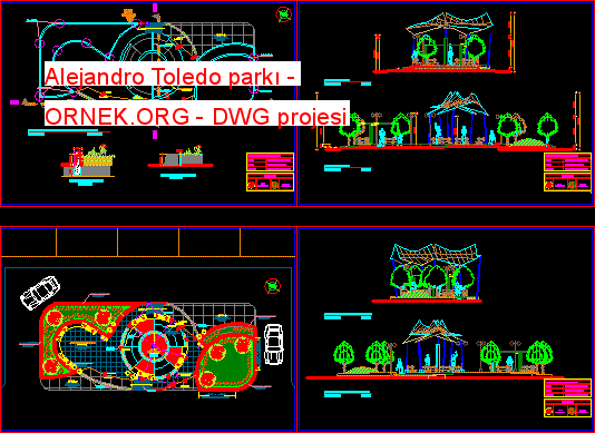Alejandro Toledo parkı Autocad Çizimi