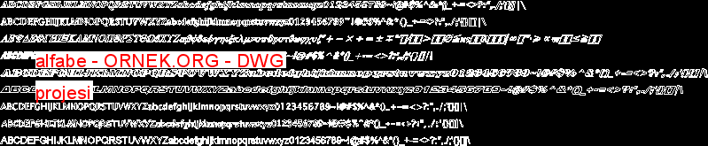 alfabe Autocad Çizimi