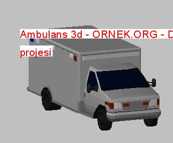 Ambulans 3d Autocad Çizimi