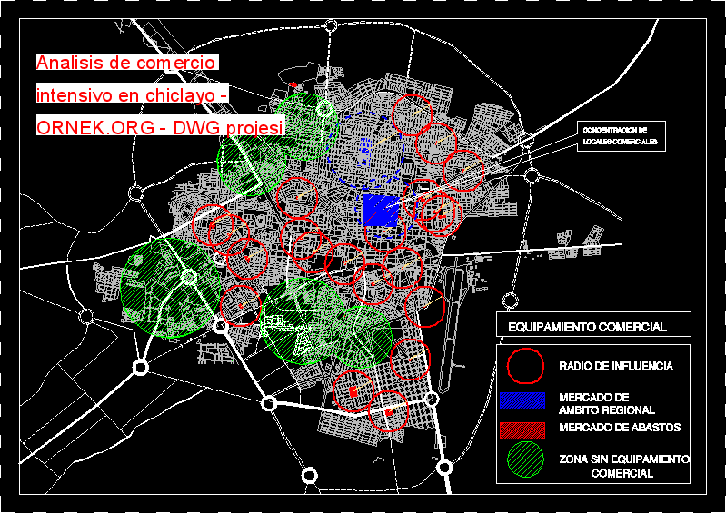Analisis de comercio intensivo en chiclayo Autocad Çizimi