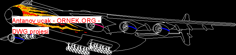 Antanov uçak Autocad Çizimi