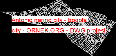 Antonio narino city - bogota city Autocad Çizimi