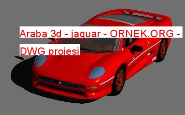Araba 3d - jaguar Autocad Çizimi