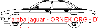 araba jaguar Autocad Çizimi