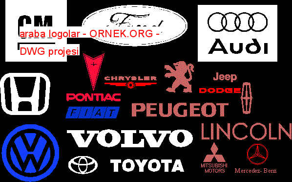 araba logolar Autocad Çizimi