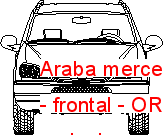 Araba mercedes benz m - klasse - frontal Autocad Çizimi