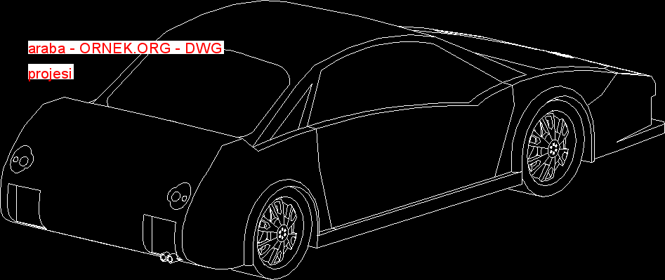 araba Autocad Çizimi