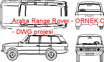 Araba Range Rover Autocad Çizimi