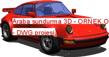 Araba sundurma 3D Autocad Çizimi
