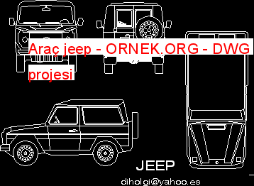 Araç jeep Autocad Çizimi